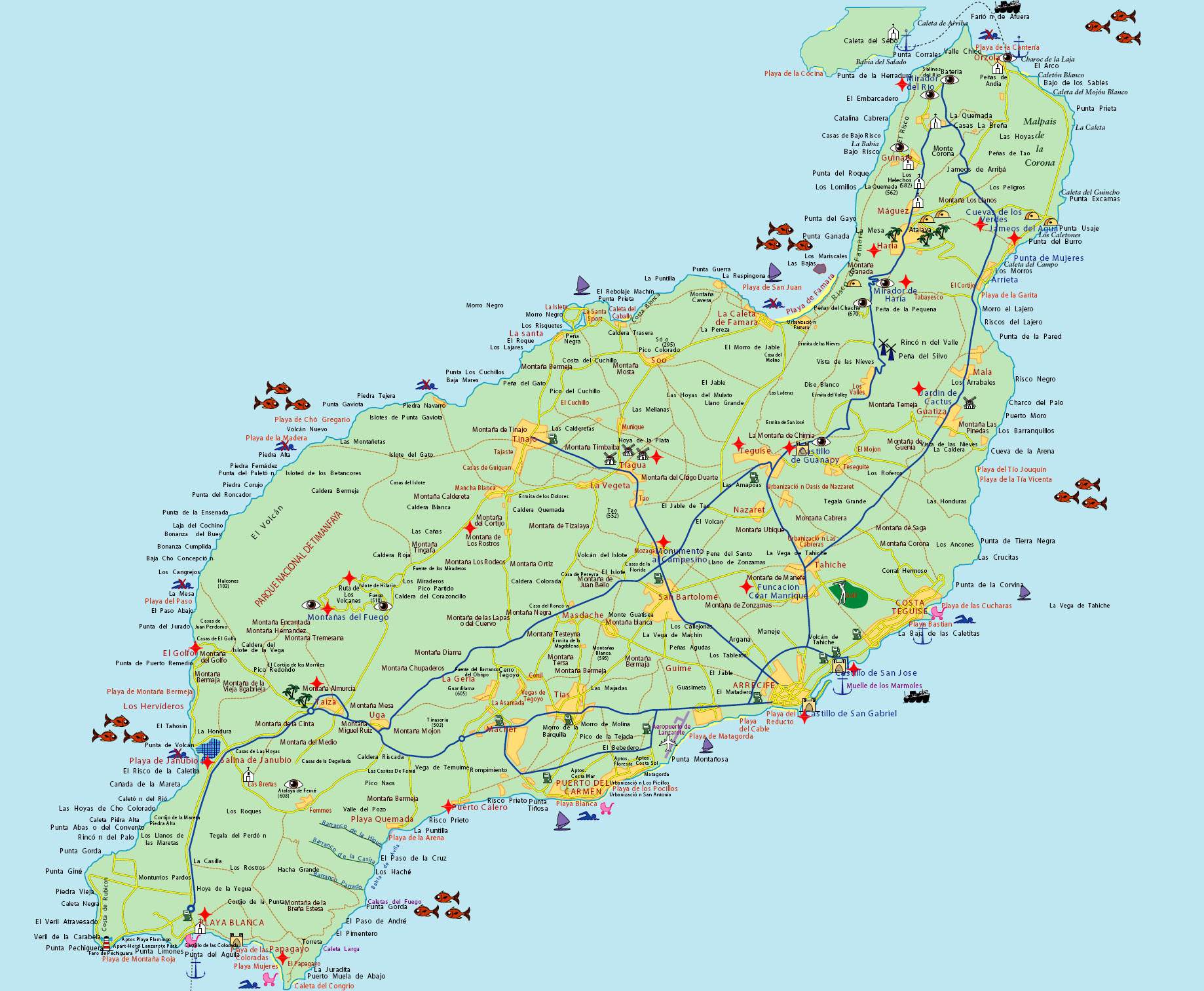 Lanzarote map